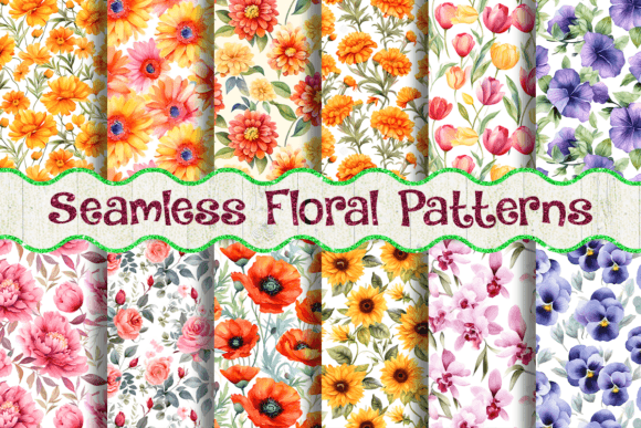 Download Seamless Flowers Patterns - Premium Resources