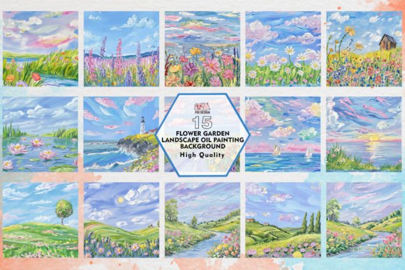 Download Flower Garden Landscape Oil Painting - Paint Collection
