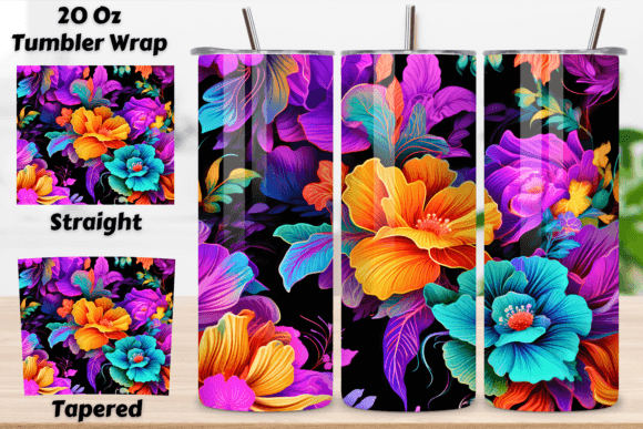 Download 3D Dazzling Petal Parade Tumbler Wrap - Premium Resources